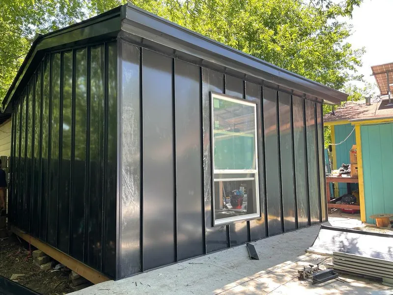 Black standing seam metal wall panels for Metal Roof Installation in Punta Gorda